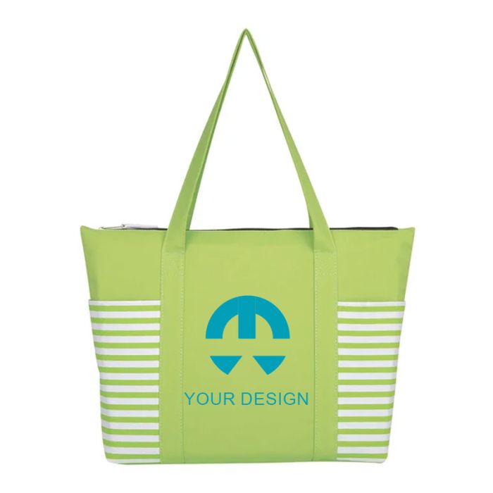 Custom Stylish Maritime Polyester Tote Bag 13.5"H x 17" W
