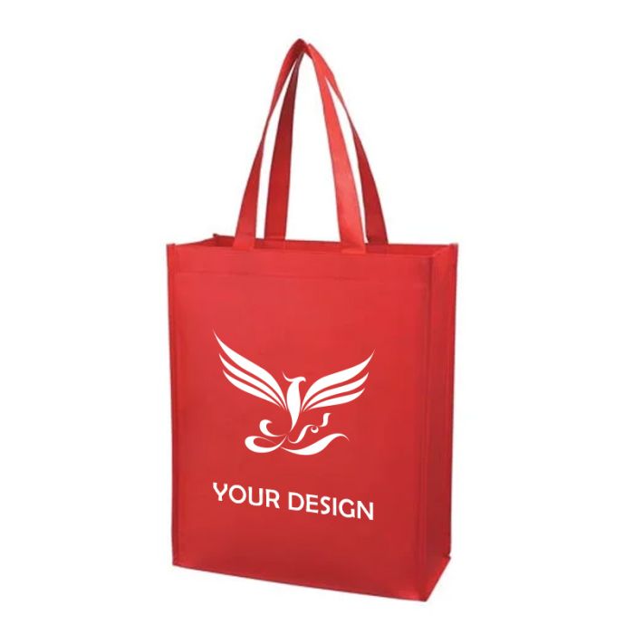Custom Stylish Matte Laminated Non-Woven Shopper Tote Bag 16"H x 12.5" W x 5" D
