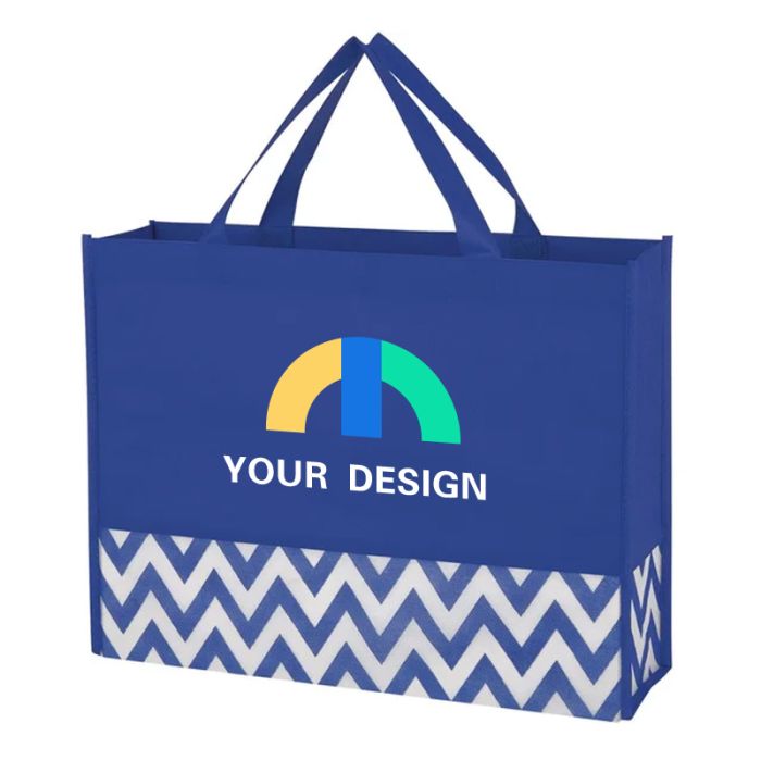 Custom Stylish Pattern Non-Woven Tote Bag 11.88"H x 15" W