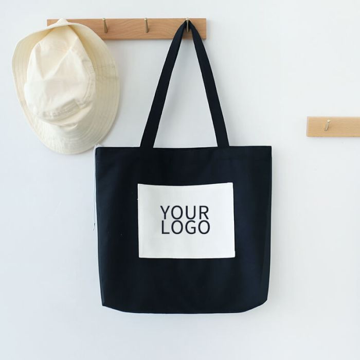 Custom Stylish Shoping 15.75"W x 13.39"H Bag Eco-friendly Cotton Tote Bag Shoulder Bags