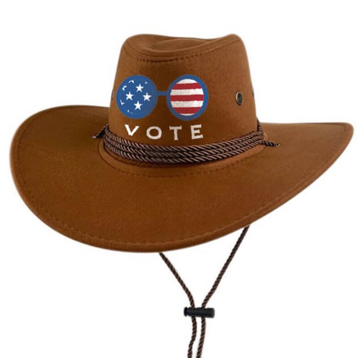 Custom Suede Cowboy Hat Unisex Western Ethnic Style Retro Jazz Knight Hats