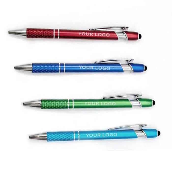 Custom Touch Screen Pen Stylus Pen Aluminum Ballpoint Pen for School Office