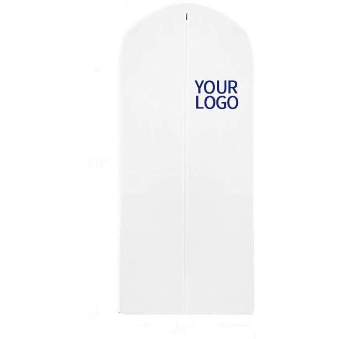 Custom Transparent Clear PEVA White Suit Cover Long Dress Garment Bag