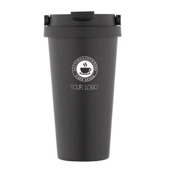 Custom Travel Coffee Mug Reusable 17oz 500ml Stainless Steel Insulated Tea Cup Coffee Cup