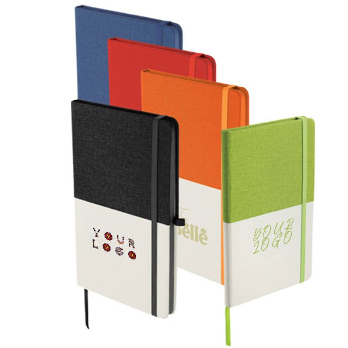 Custom Two Tone Bound Notebooks Hardcover 80 Pages Journal for Office Home Travel