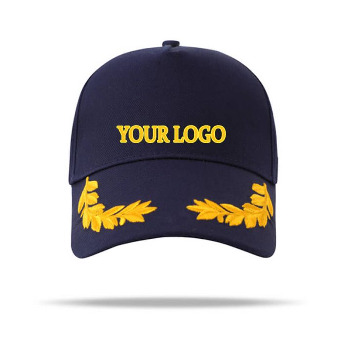 Custom Unisex Baseball Cap Cotton Sports Caps Sun Hat with Grain Embroidery for Man and Woman