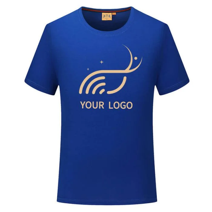 Custom Unisex Short Sleeve Cotton Blend Top Crewneck Sports Gym Round Neck Workout Tee Shirt