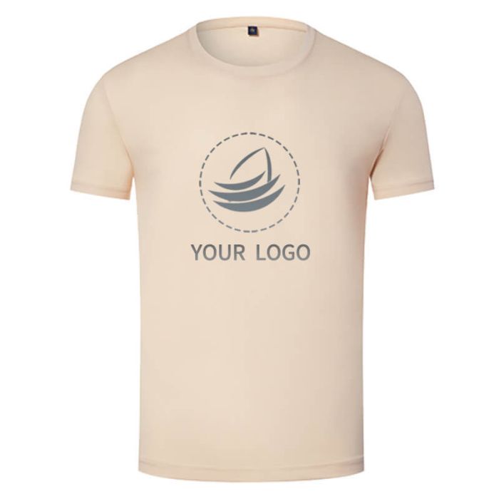 Custom Unisex Crewneck Short Sleeve Workout Top Round Neck Cotton Blend Tee Shirt for Sports Gym