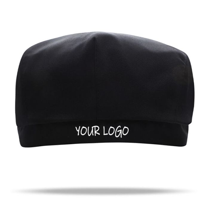 Custom Unisex Hotel Newsboy Beret Hat Flat Cap for Man and Woman