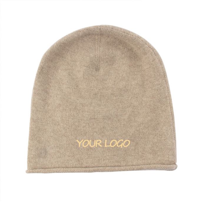 Custom Unisex Winter Cashmere Beanies Hat Warm Knit Heat