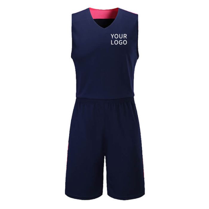 Custom V-Neck Basketball Jerseys Athletic Vest Pants Suit Sleeveless Team Uniforms