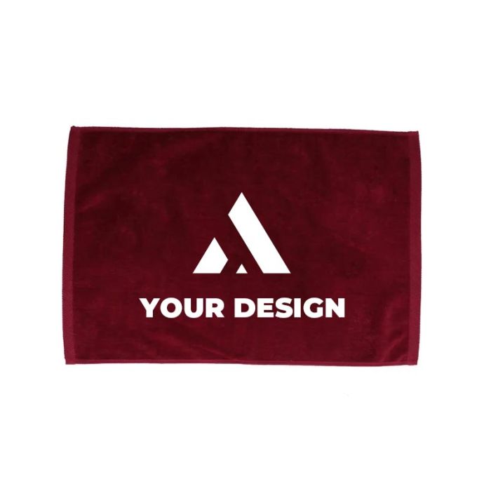 Custom Velour Dobby Hem Sport Towel - Ideal for Fitness and Events