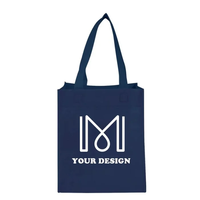 Custom Versatile Basic Non-Woven Polypropylene Grocery Tote Bag 11.75"H x 10.5" W