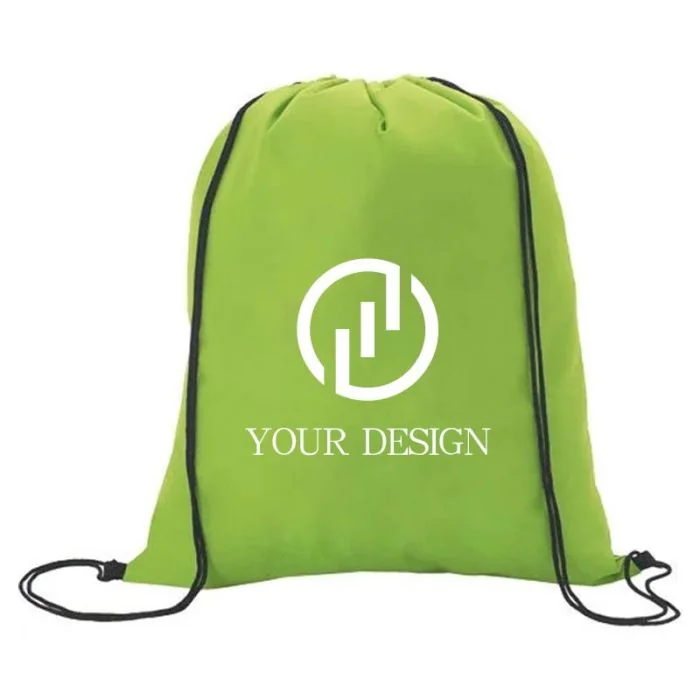 Custom Vibrant Non-Woven Drawstring Backpack 16.38"H x 13.5"W Perfect for Promotional Giveaways