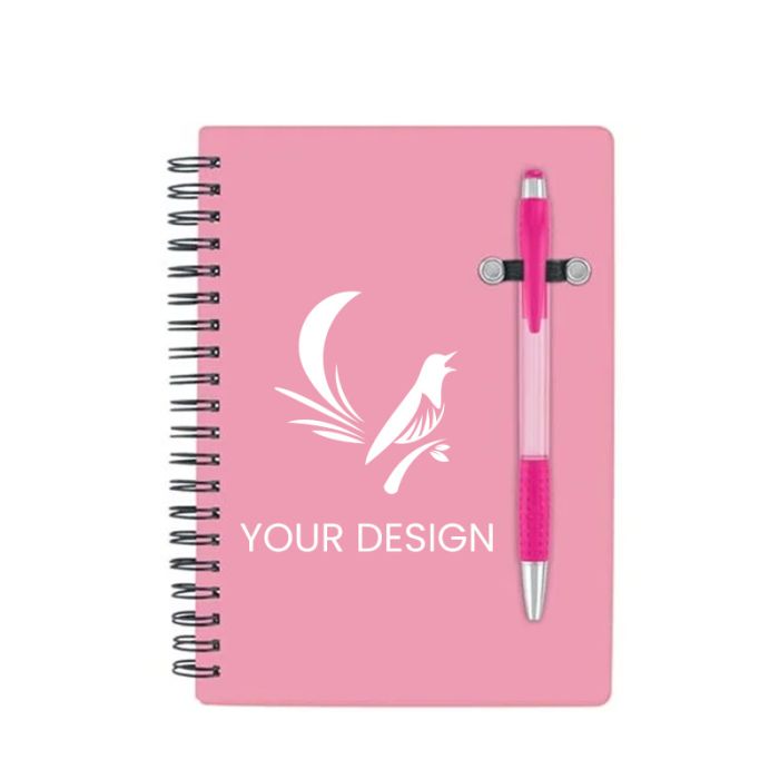 Custom Vibrant Pen-Buddy Notebook Bundle with Translucent Pen - Perfect for Brands & Budgets