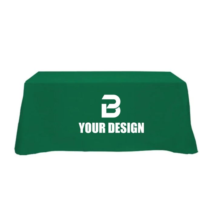 Custom Washable Three-Sided Table Cover for 6-Foot Tables 