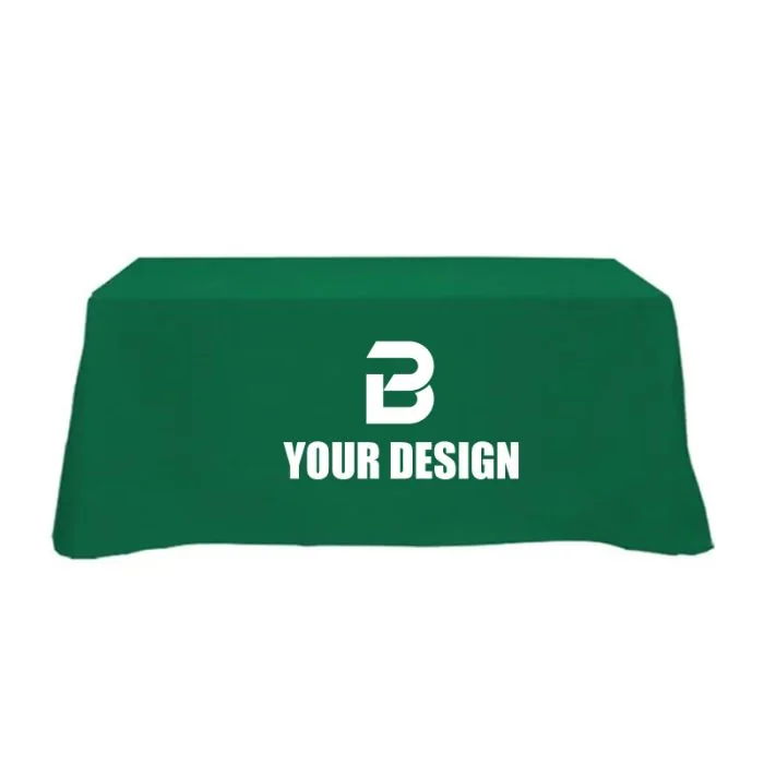 Custom Washable Three-Sided Table Cover for 6-Foot Tables 