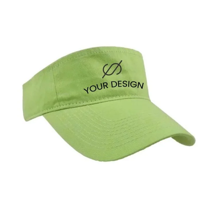 Custom Washed Cotton Twill Visor (Unisex) - Stylish Sun Protection for Golf & Tennis