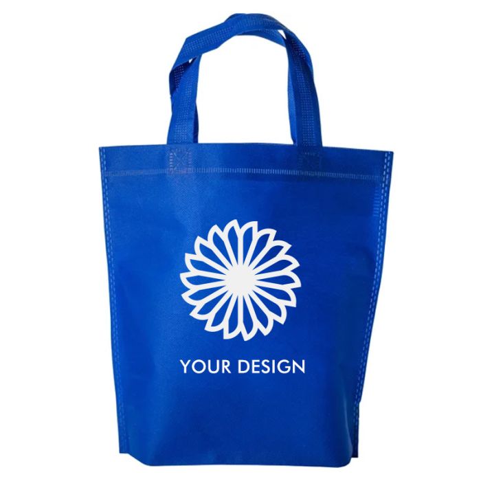 Custom Water-Resistant Non-Woven Mini Brochure Tote Bag 10.63" W x 11" H