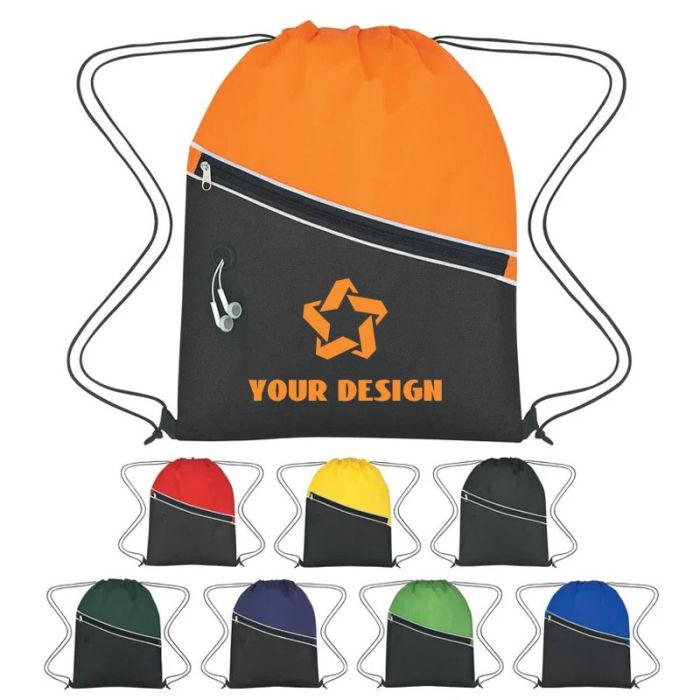 Custom Water-Resistant Non-Woven Two-Tone Hit Sports Pack 17.75"H x 13.5" W 