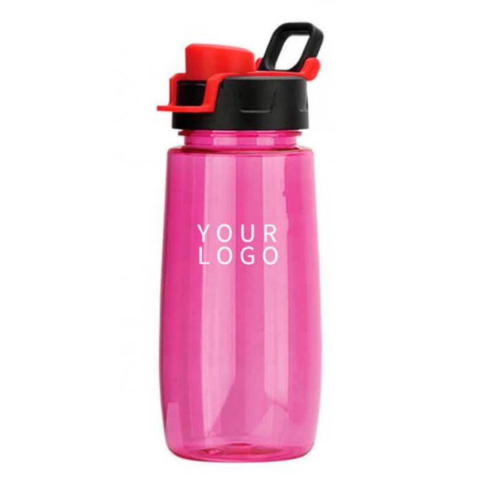 Custom Wholesale 500ml Reusable Water Bottle Plastic Sports Bottle with Flip Top Lid