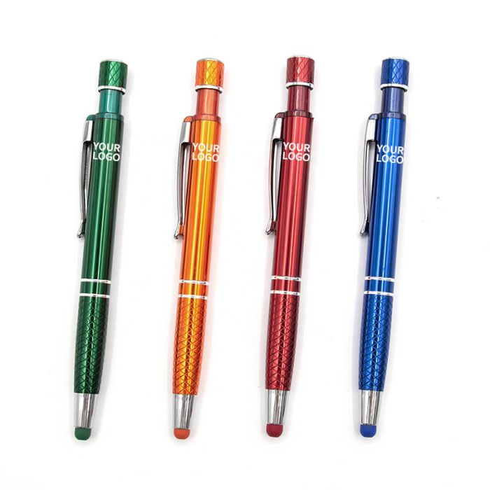 Custom Wholesale Styluses Aluminium Ballpoint Pens With Customized Logo for Company School Promotional Event