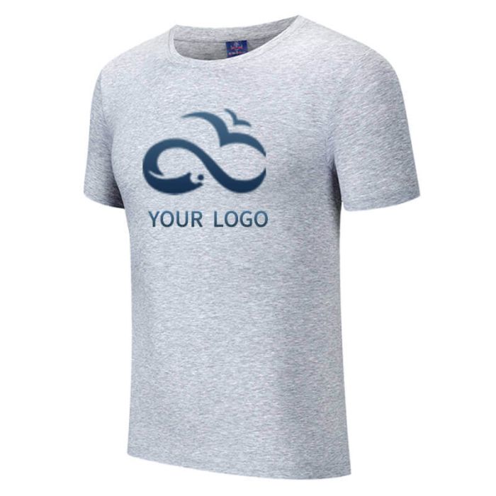 Custom Woman Crewneck Short Sleeve Cotton Slim Fit Workout Tee Shirt for Sports Gym