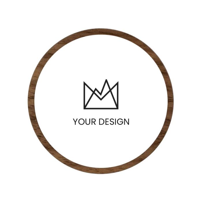 Custom Wood Lapel Pins with Full-Color Texture Tone Printing