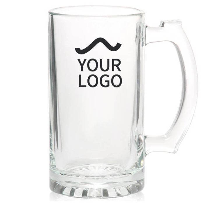 Custom 16oz Beer Glass Clear Cups Color Change Glass Mug with Handle