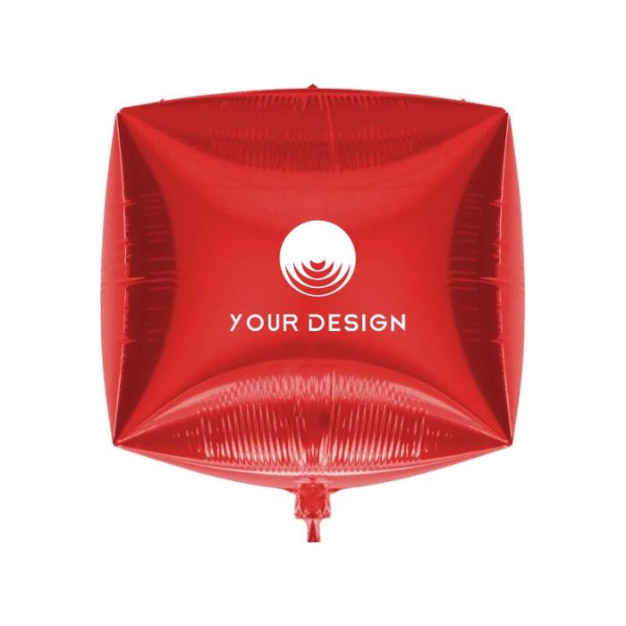 Customizable 3D Foil Cube Balloons 15"x15" with Full-Color Print