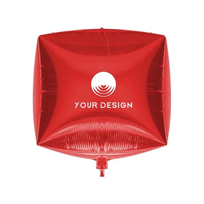 Customizable 3D Foil Cube Balloons 15"x15" with Full-Color Print