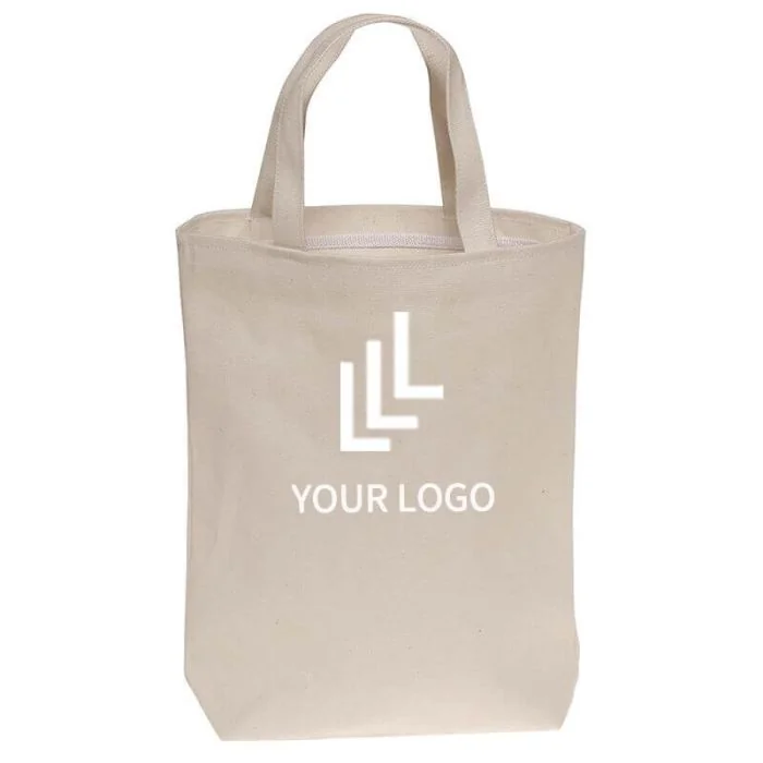 Custom Cotton Shopping Bags 13.4W x 14.5H Boutique Retail Tote Grocery Gift Bag