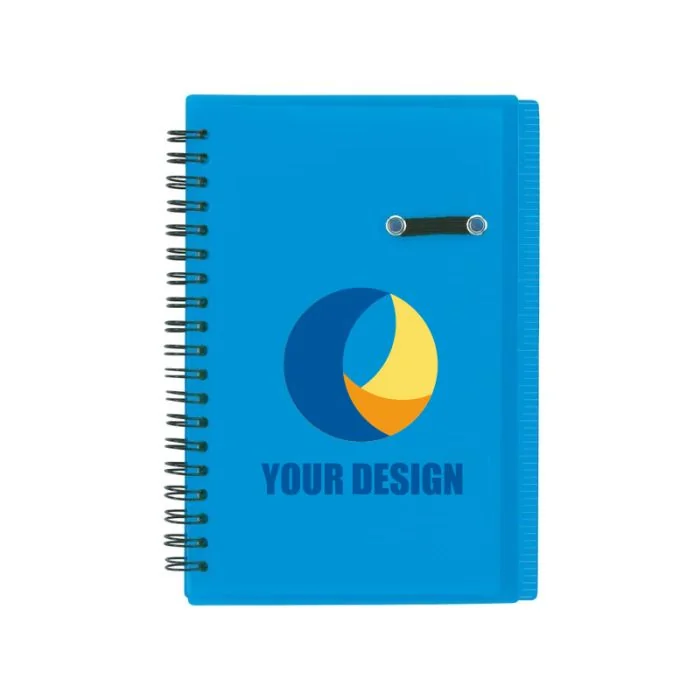 Customizable Durable Journal Notebook with Pen Loop, Elastic Closure, and Printed Ruler 