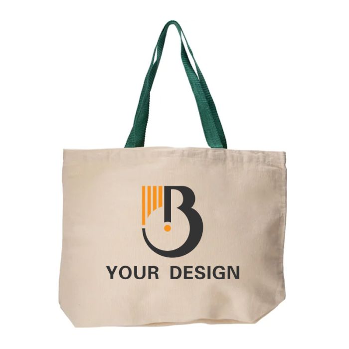 Customizable Eco-friendly Natural Cotton Canvas Tote Bag 12.5"H x 16" W