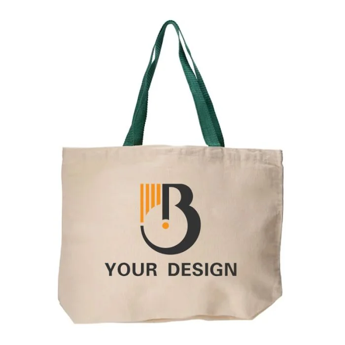 Customizable Eco-friendly Natural Cotton Canvas Tote Bag 12.5"H x 16" W