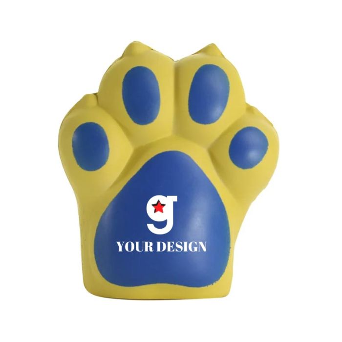 Customizable Fun Dog Paw Stress Toys for Veterinary Offices 3"x2.75"x1.63"
