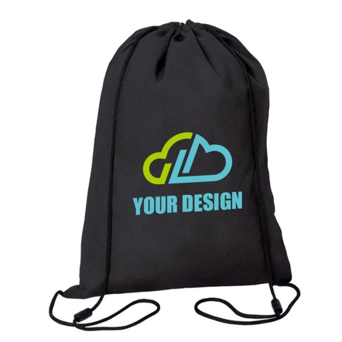 Customizable Kid-Friendly 75G Non-Woven Polypropylene Drawstring Bag 15.5"H x 11.5"W