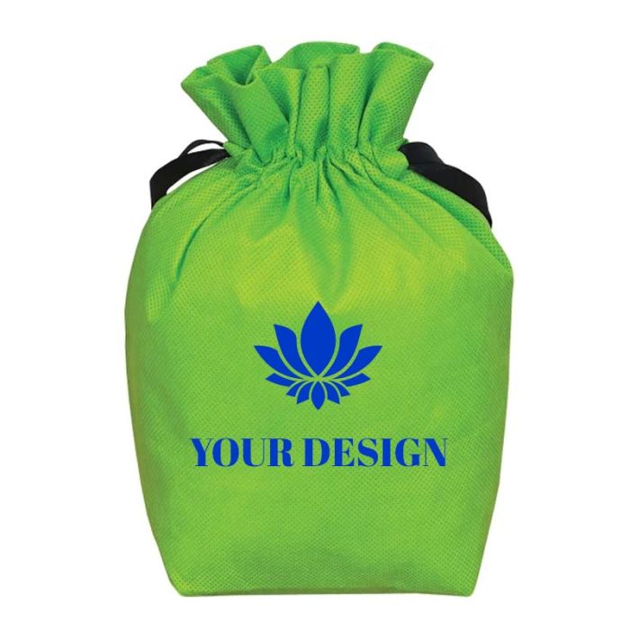 Customizable Non-Woven Drawstring Pouch 10x9x4.25"