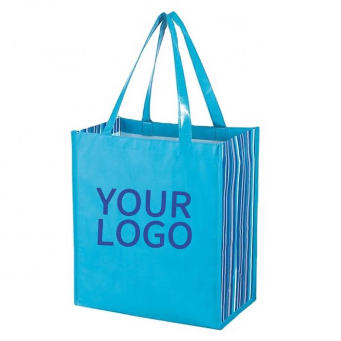 Custom Promotion Non-woven 11.02" x 13.39" Shopping Laminated Bag for Grocery Gift Packing