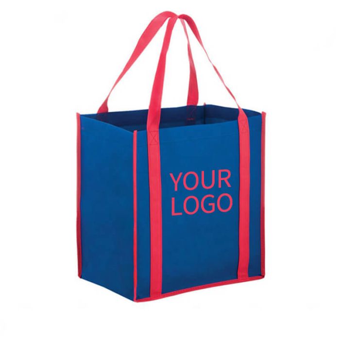 Custom Reusable Non-woven 11.02"W x 13.39"H Bags Grocery Shopping Tote Bag