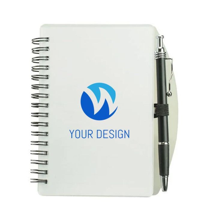 Customizable Sturdy Cover 4"x6" Journal with Pen Loop