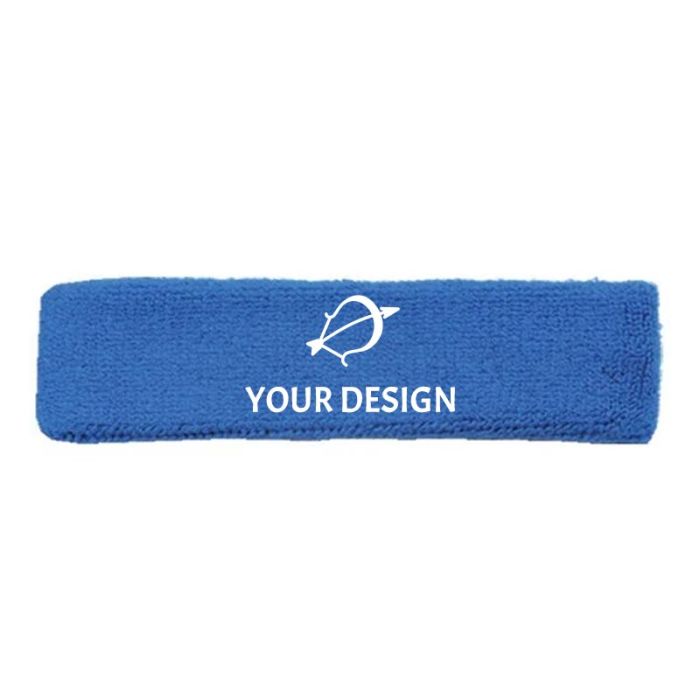 Customizable Terry Cloth Headband - Durable Sweatband for Fitness and Sports