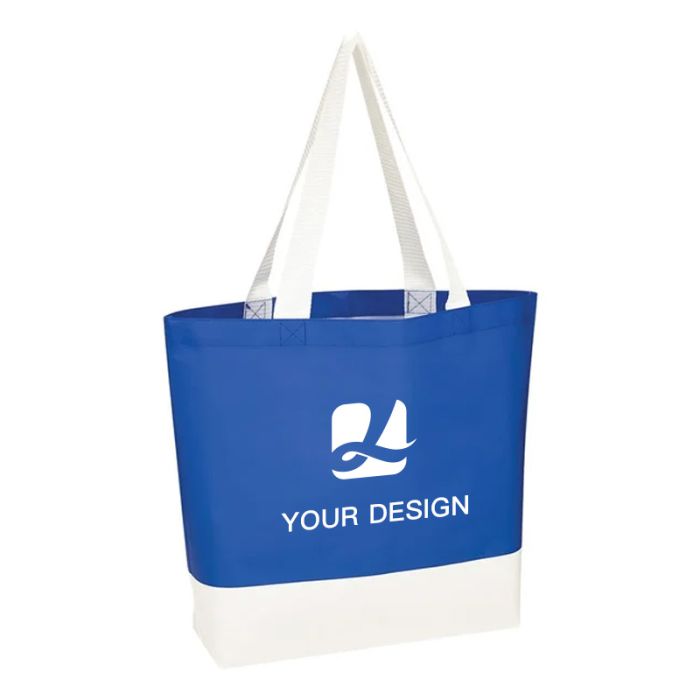 Customizable Water-Resistant Laminated Non-Woven Tote Bag 14.5x17.75 Inches