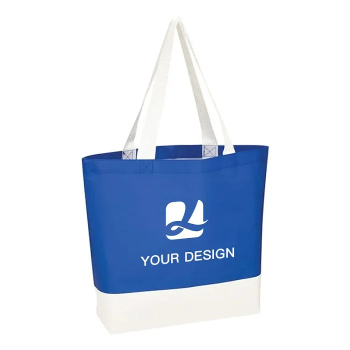 Customizable Water-Resistant Laminated Non-Woven Tote Bag 14.5x17.75 Inches