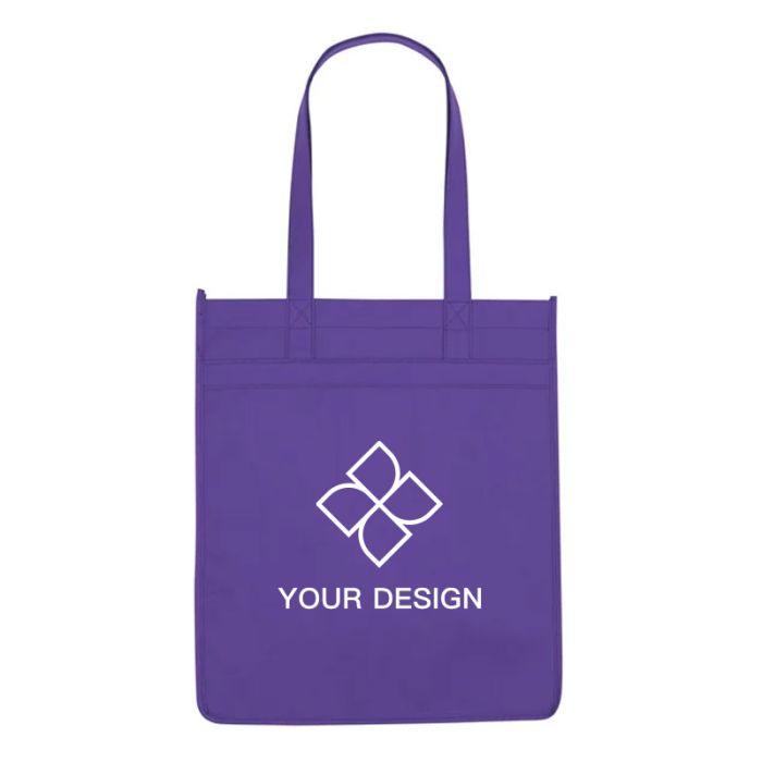 Customizable Water-Resistant Non-Woven Market Shopper Tote Bag 15"H x 13" W