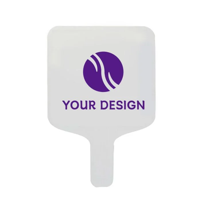 Customizable Weather-Resistant Corrugated Plastic Hand Fans - 11" x 8.5" for Outdoor Events