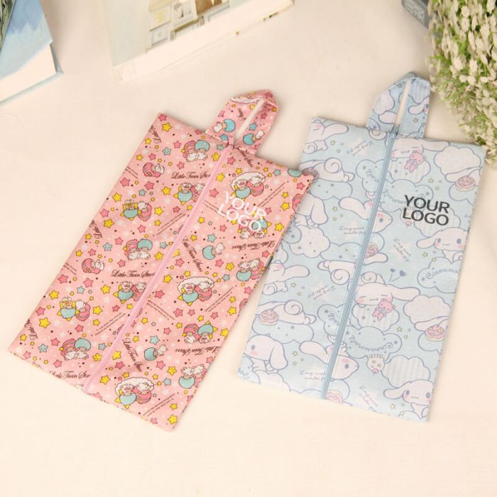 Custom Wholesale Laminated 8.66"W x 13.78"H Non-woven Shoe Case Bag Eco-friendly Zipper Dust Bag for Travel Home
