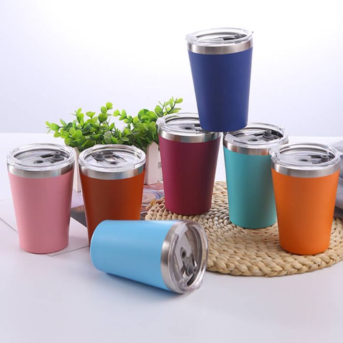 Custom 12oz Stainless Steel Coffee Mug Cup Travel Mugs Insulated Car Cups for Office School Travel