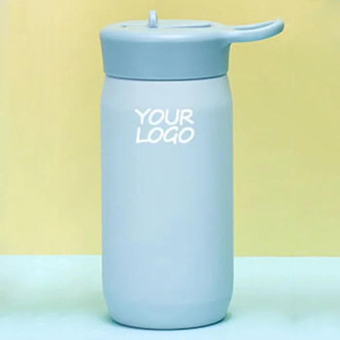 Custom Portable 10oz Vacuum Insulated Water Bottle Stainless Steel with Handle Thermos Flask