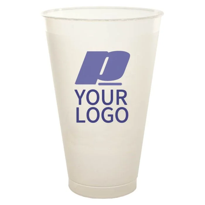 Custom 20oz. Plastic Frost Cups Translucent Water Juice Cup Tall Tumblers for Cold Drink